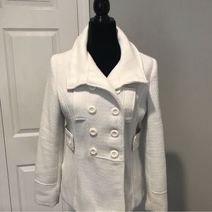 Wet Seal White Pea Coat. Size M